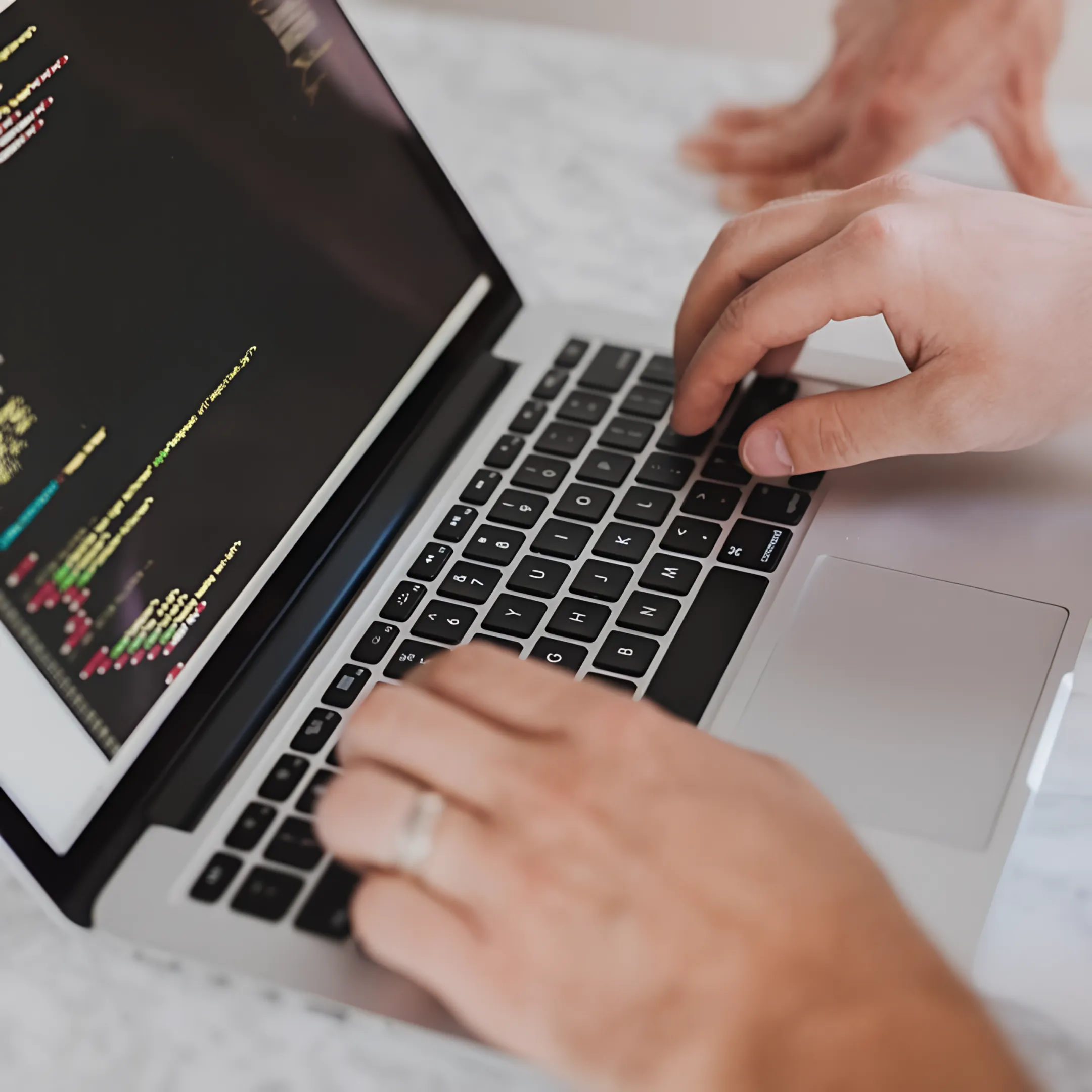 Investor relations professional updating website content through a management portal