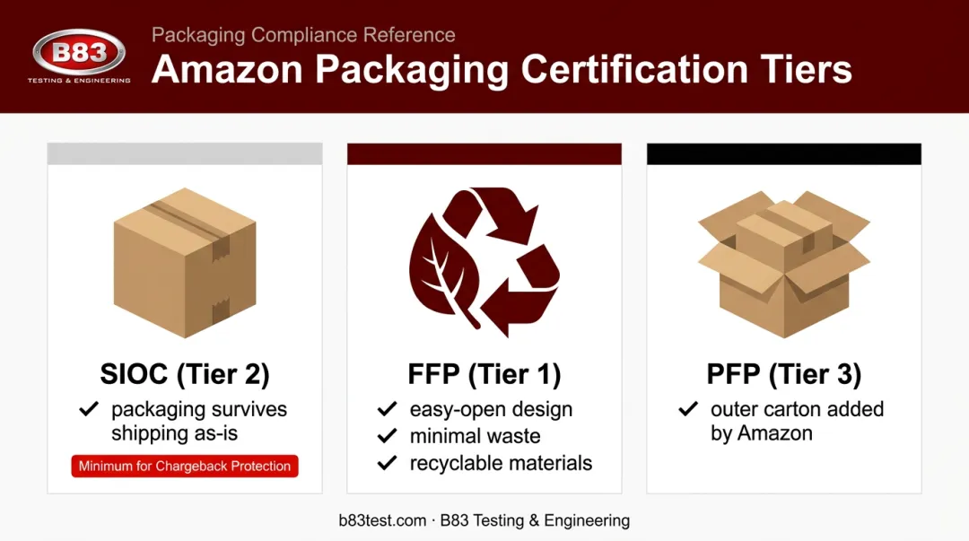 SIOC FFP PFP Amazon packaging tier comparison chart requirements