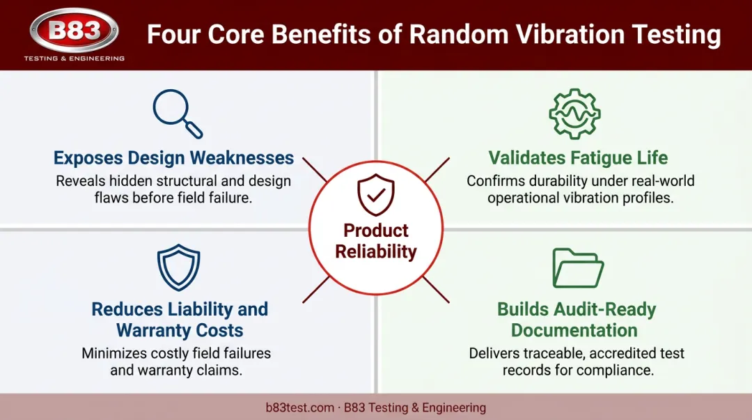 Four core benefits of random vibration testing for product reliability