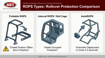 Foldable internal roll cage and AutoROPS types comparison chart