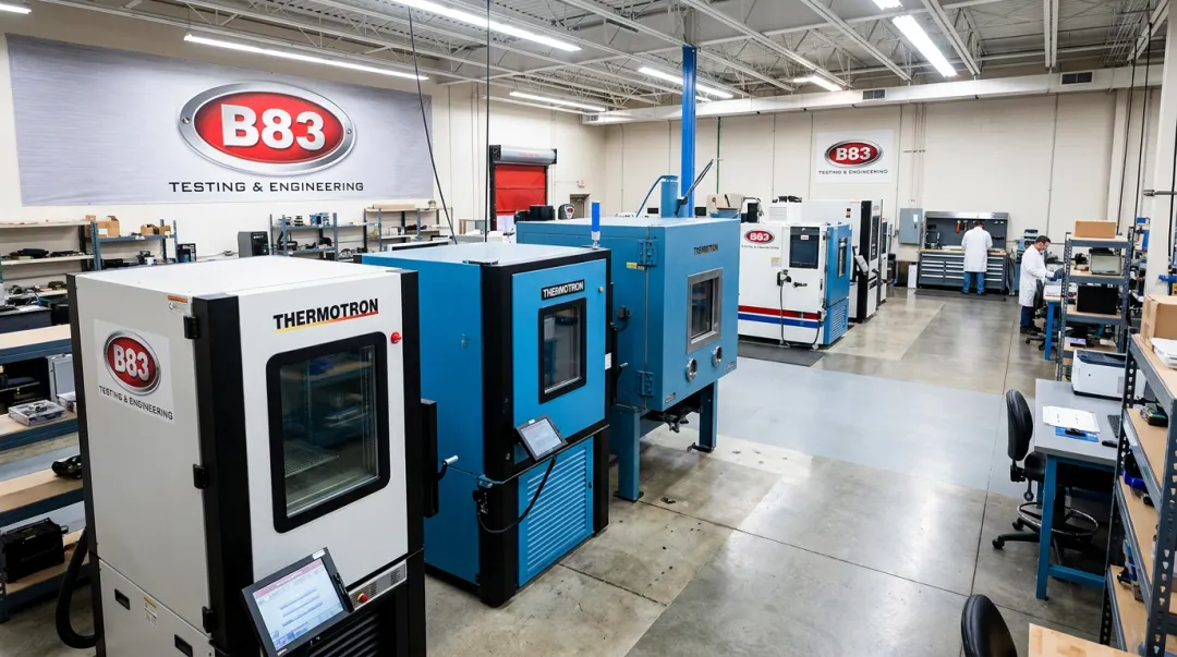 B83 Testing and Engineering environmental chamber laboratory facility interior