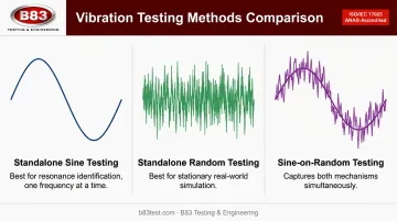 Comparison of standalone sine random and sine-on-random vibration test methods