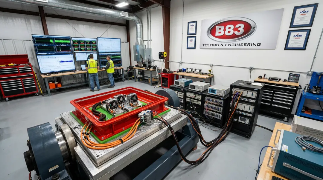 Electrodynamic shaker equipment used for accredited vibration testing services