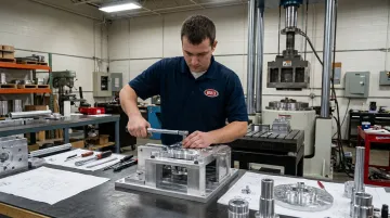 B83 Testing Engineering lab technician building custom shock test fixture