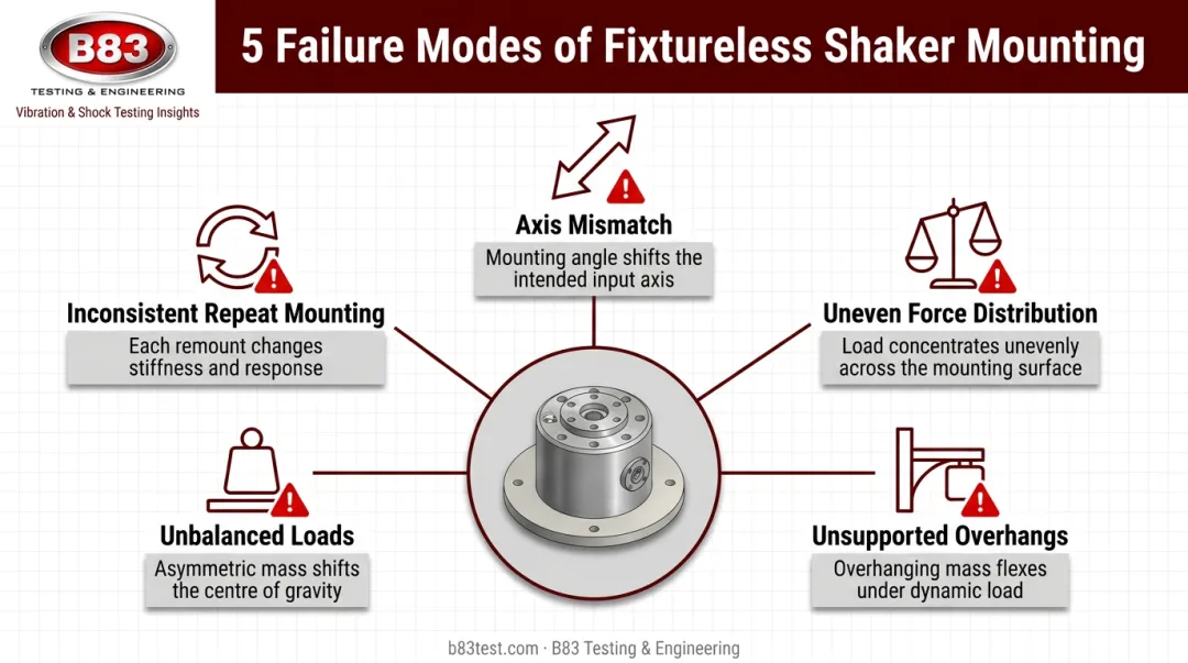 5 common failure modes when mounting a DUT directly to a shaker