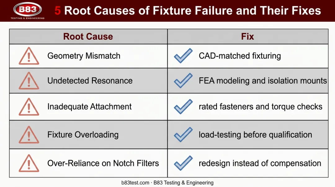 5 root causes of vibration fixture failure and their corresponding fixes
