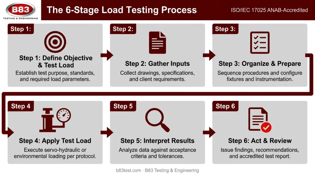 6-step anchor proof load testing process from objective to review
