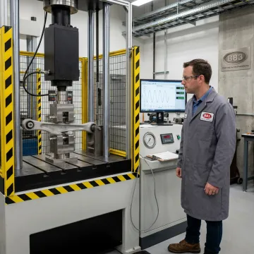 Fatigue testing machine in engineering lab