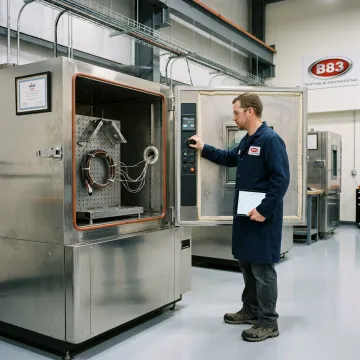 Environmental chamber testing laboratory