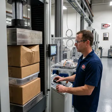 Food packaging testing in an engineering laboratory