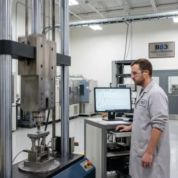 Drop weight impact testing machine in laboratory
