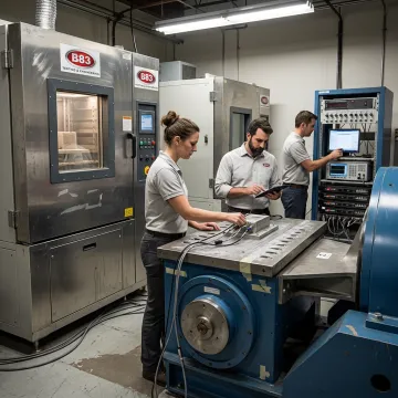 Product testing laboratory equipment and engineers