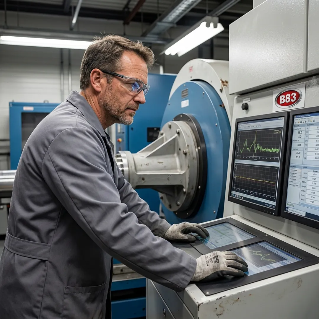 Engineer reviewing product testing data in a lab