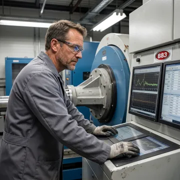 Engineer reviewing product testing data in a lab
