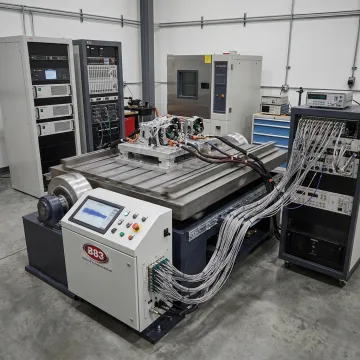 Industrial component undergoing vibration testing