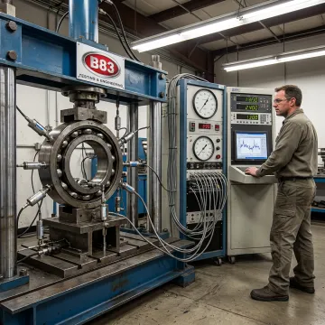 Bearing proof load testing in a laboratory