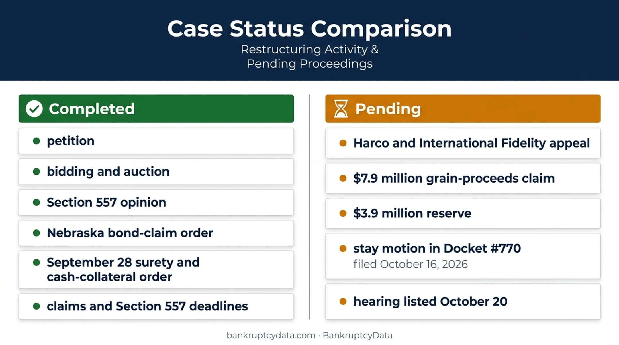 Hansen-Mueller bankruptcy completed actions versus pending appeal issues