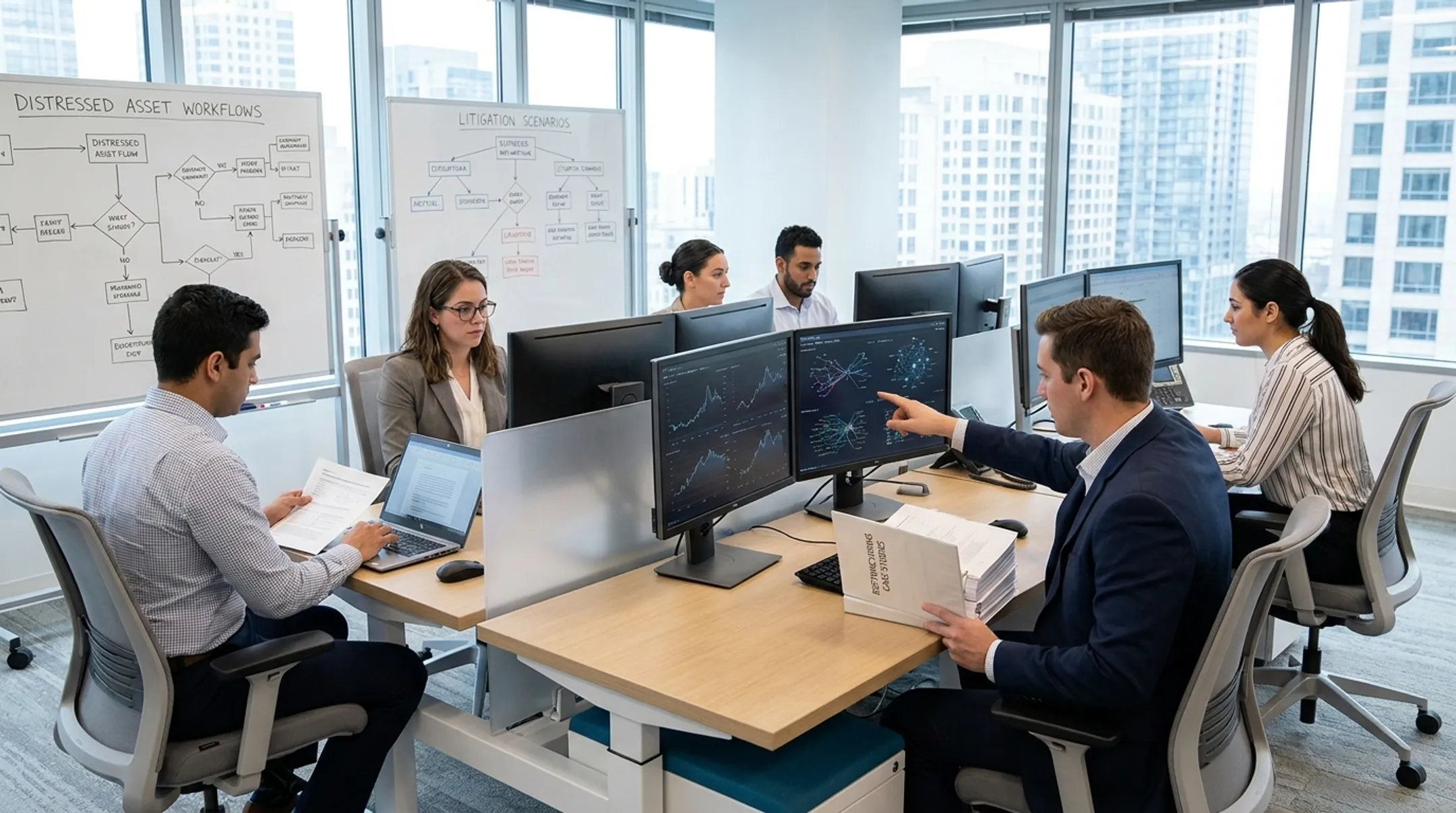 BankruptcyData research analysts monitoring solar restructuring cases