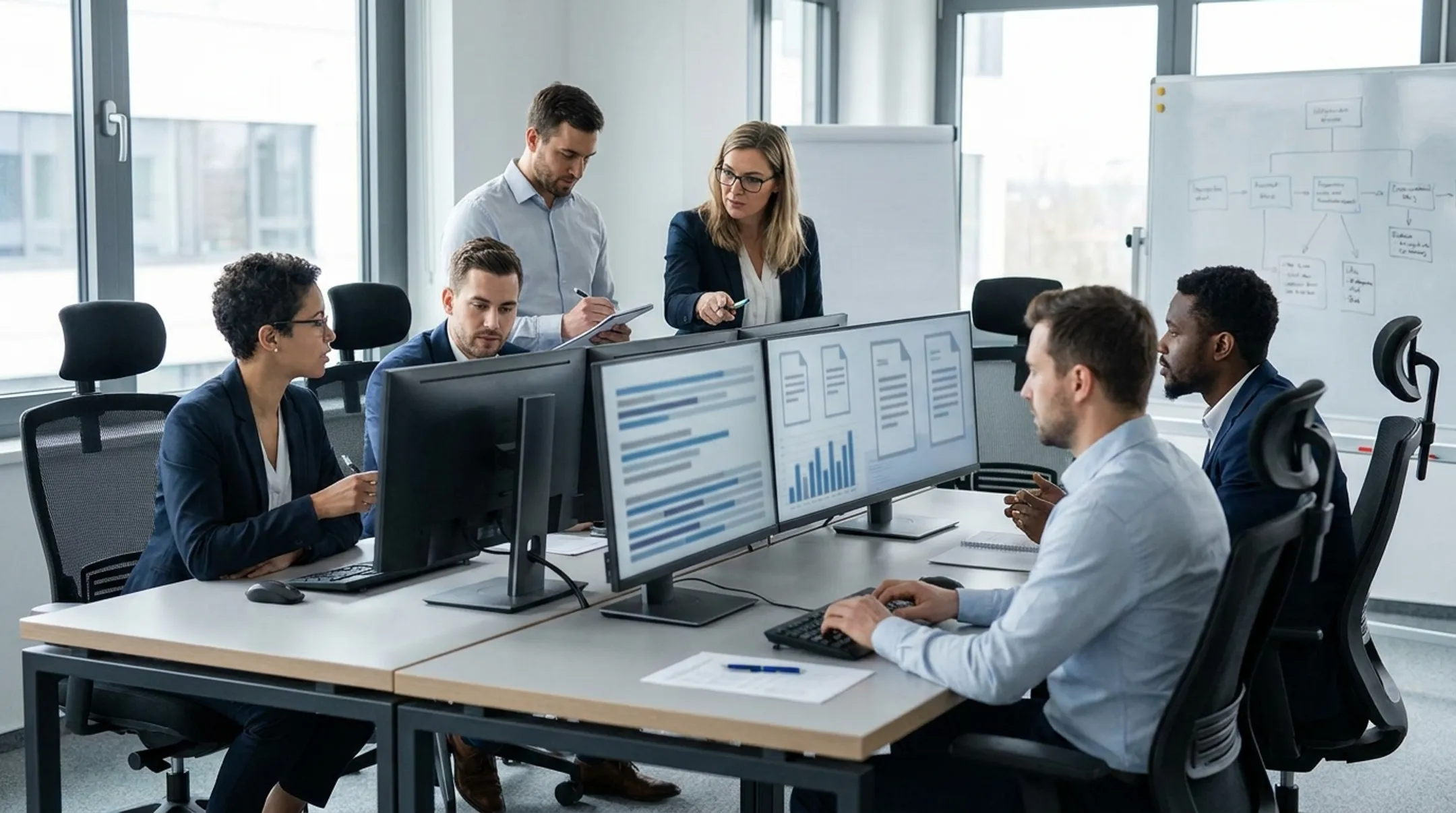 Bankruptcy analysts monitoring Chapter 11 case filings through proprietary platform