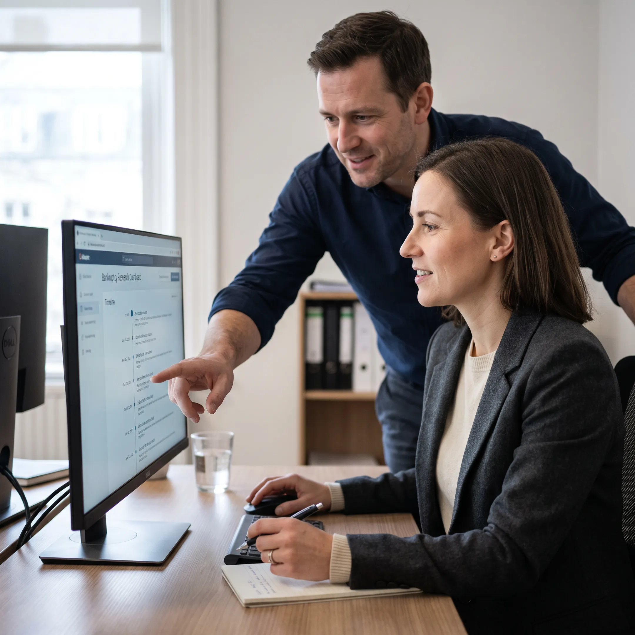 Analyst reviewing PREPA bankruptcy docket documents and case activity on a research platform