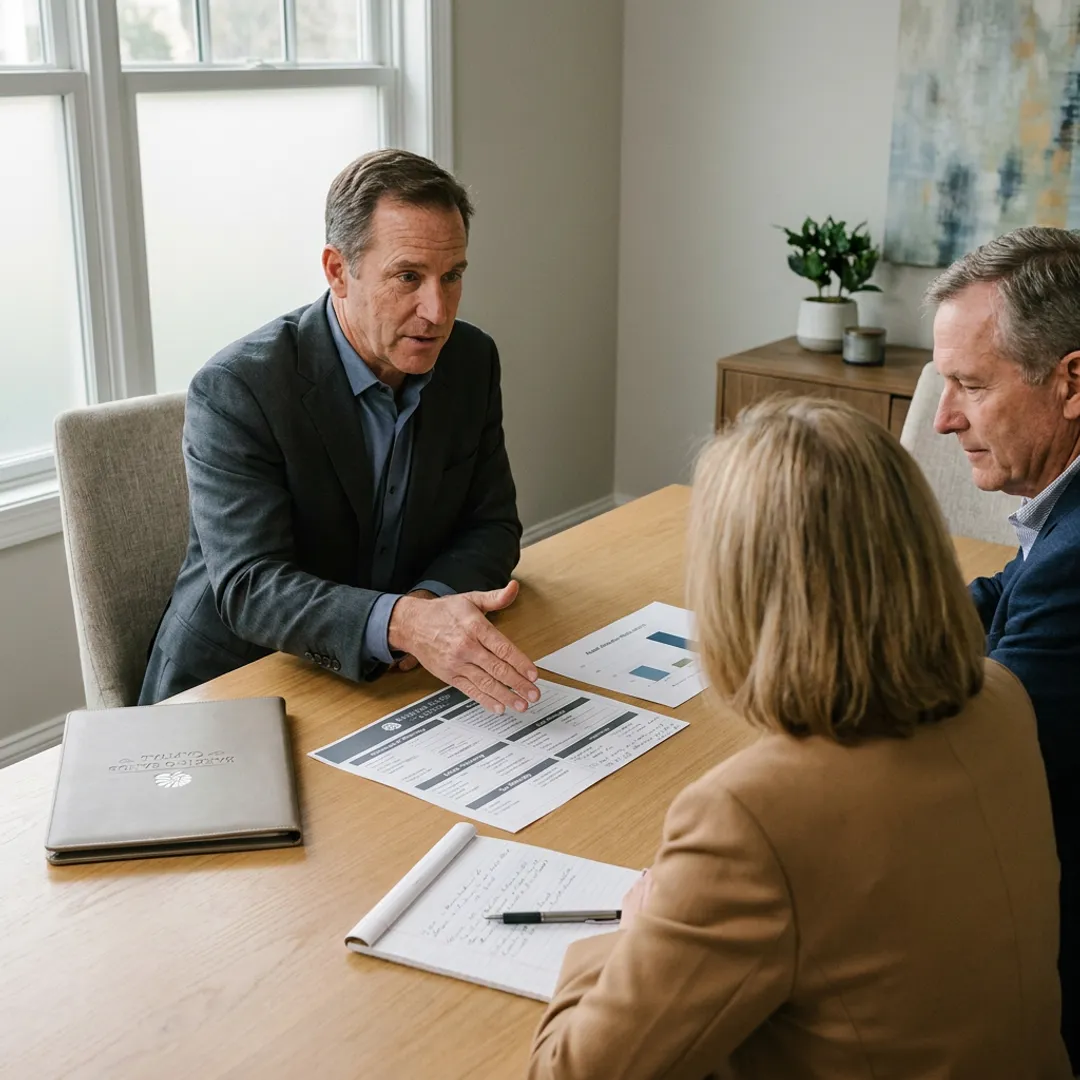 Advisor outlining a wealth transfer planning process