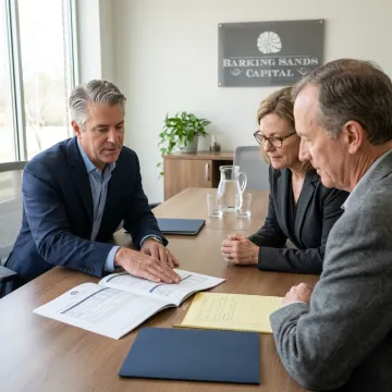 Advisor reviewing retirement savings plan with clients