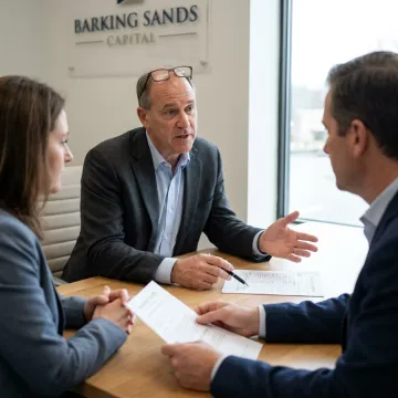 Advisor explaining wealth planning strategy