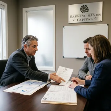 Financial advisor reviewing estate planning documents
