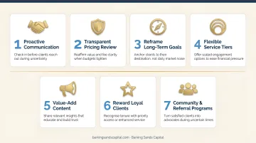 Small business customer retention playbook seven tactics during economic downturn infographic