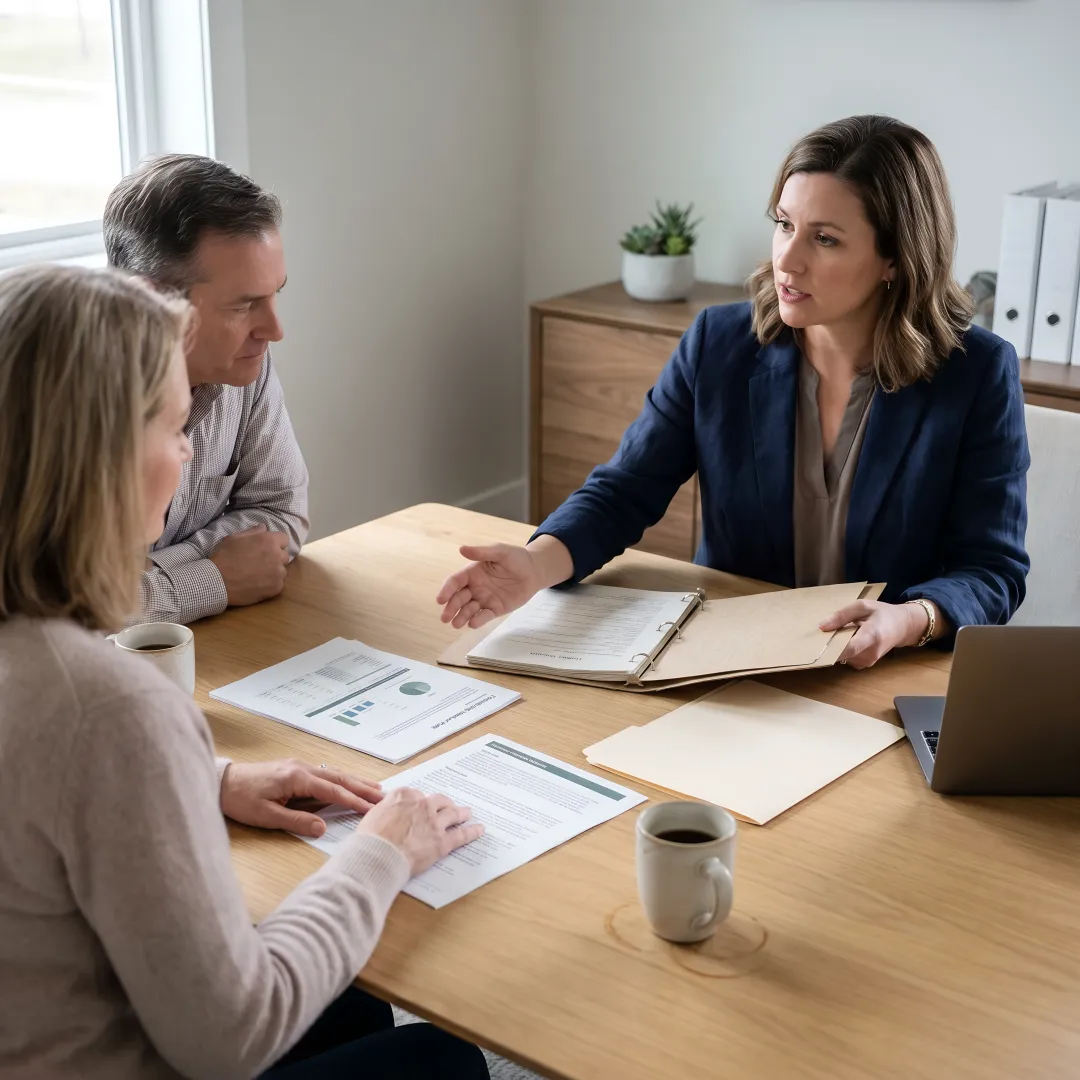 Financial advisor discussing retirement and asset protection planning