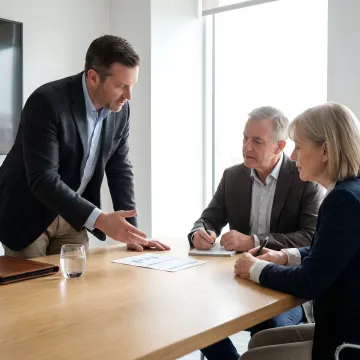 Advisor reviewing tax strategy with high-net-worth clients