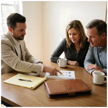 Advisor mapping estate planning steps with clients