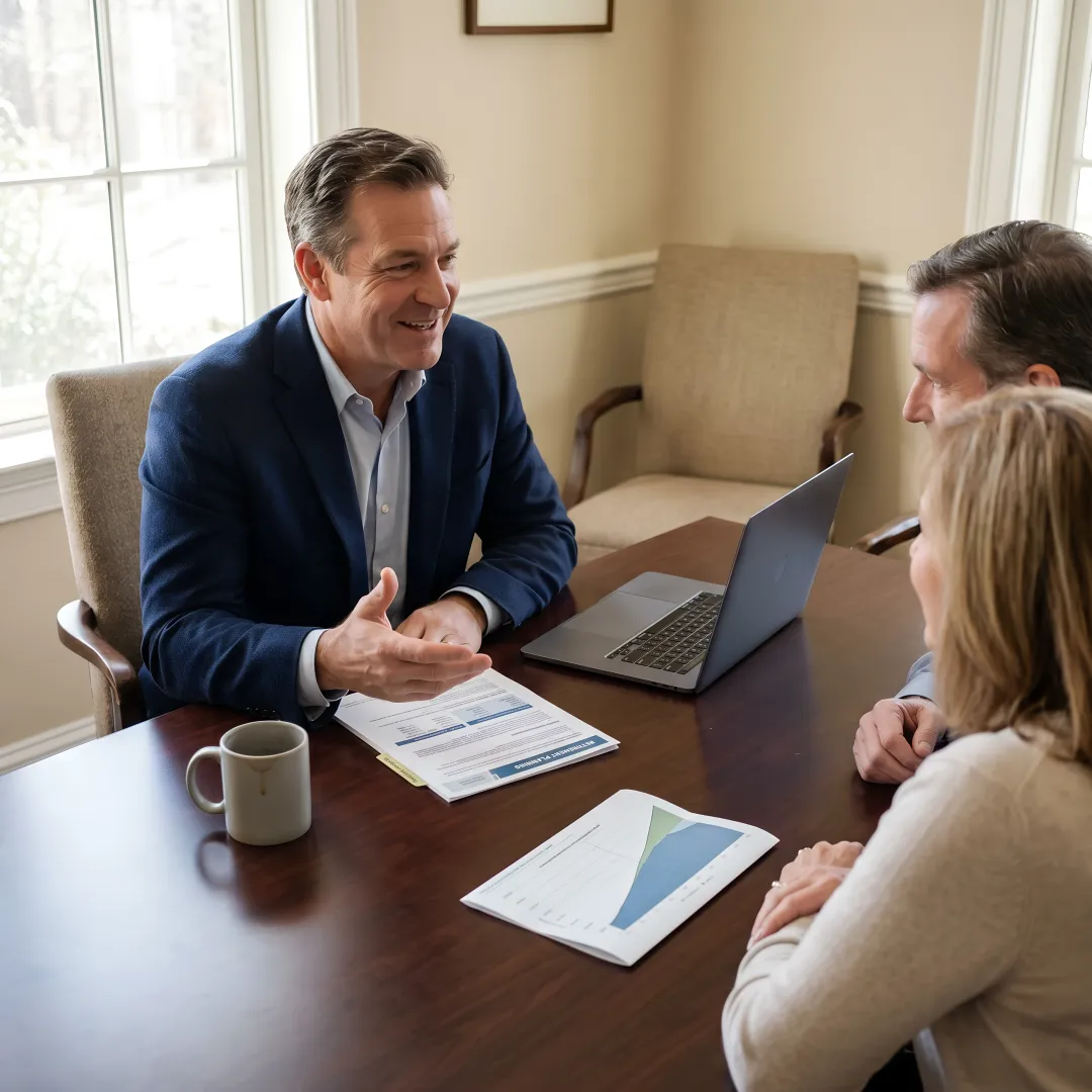 Fiduciary advisor reviewing a comprehensive financial plan