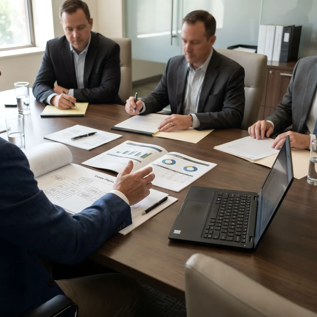 Financial advisor explaining wealth strategy process