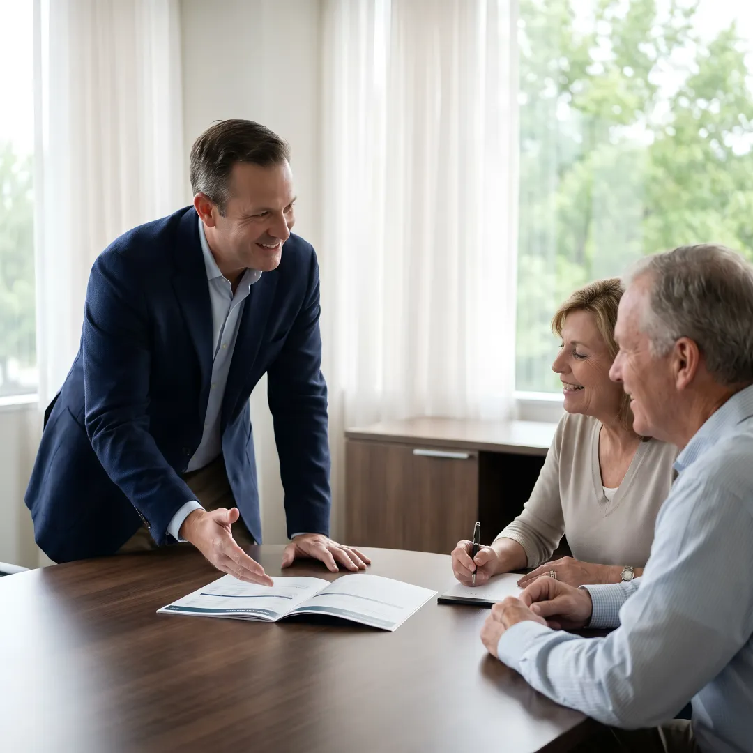 Retirement planning consultation with financial advisor