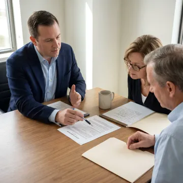 Advisor reviewing estate planning documents