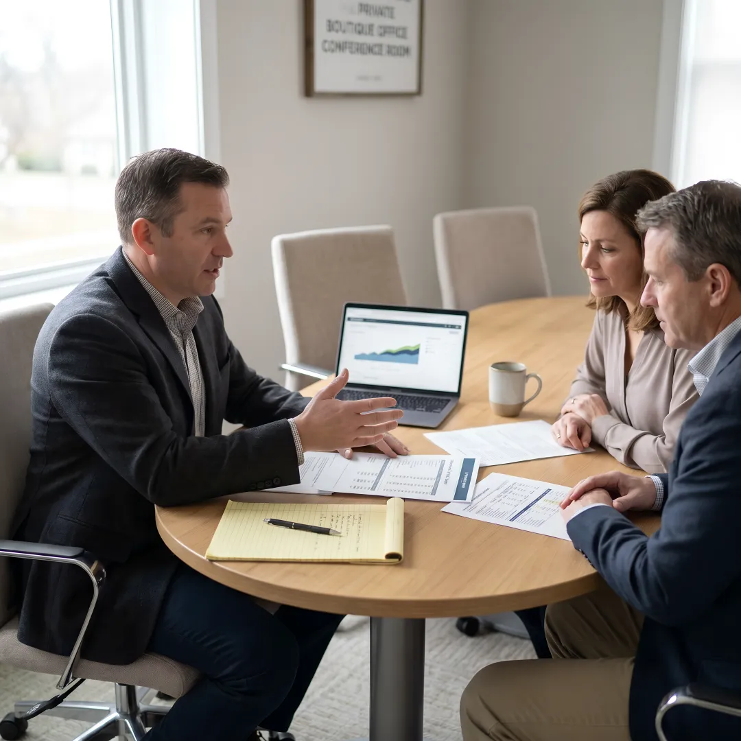 Family meeting with a financial advisor