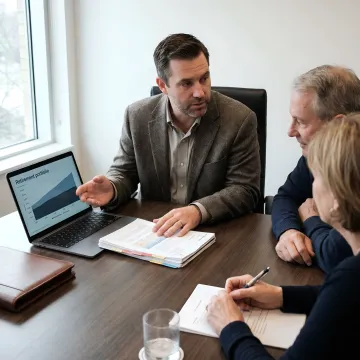 Financial advisor reviewing 401k rollover documents