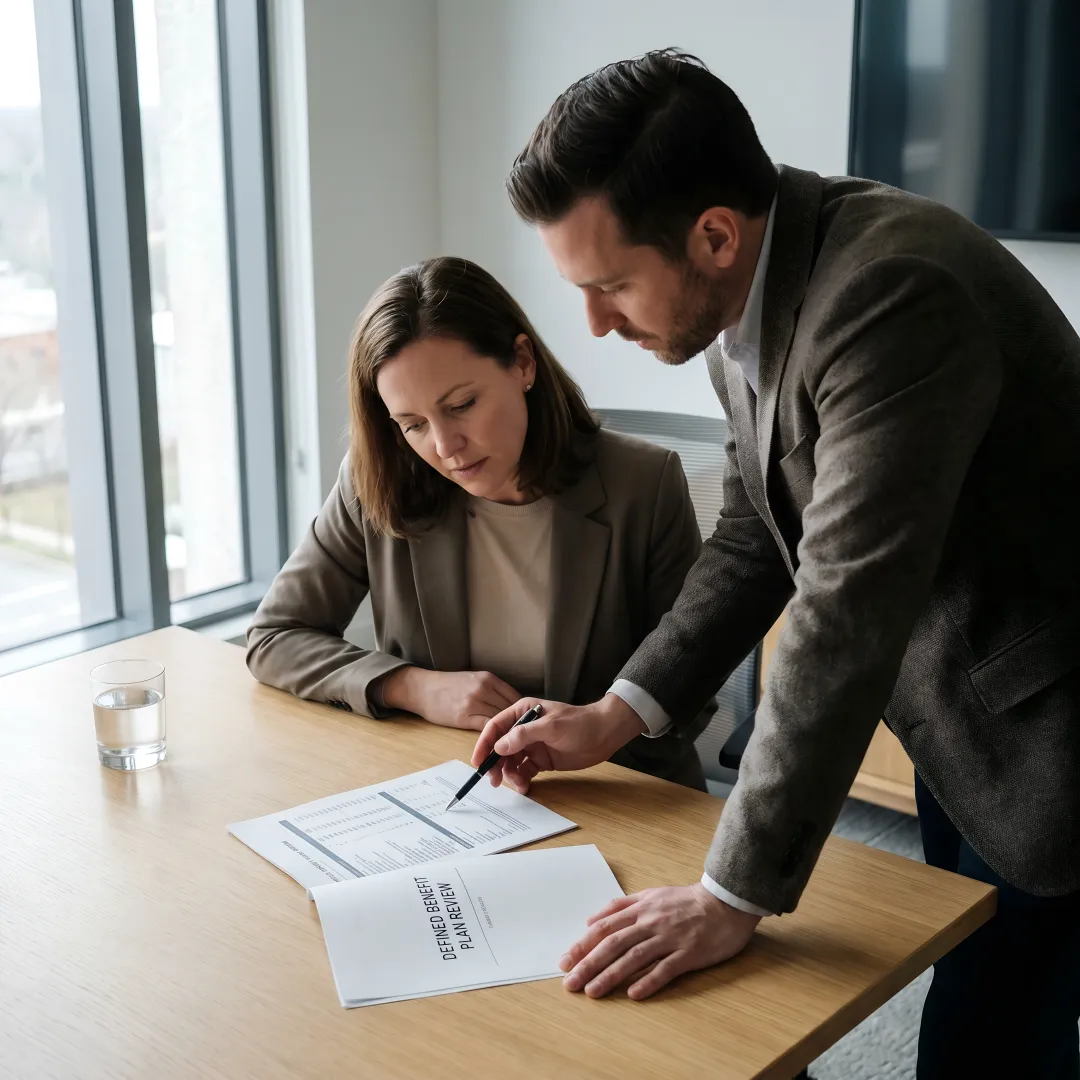 Defined benefit plan consultation for small business owner