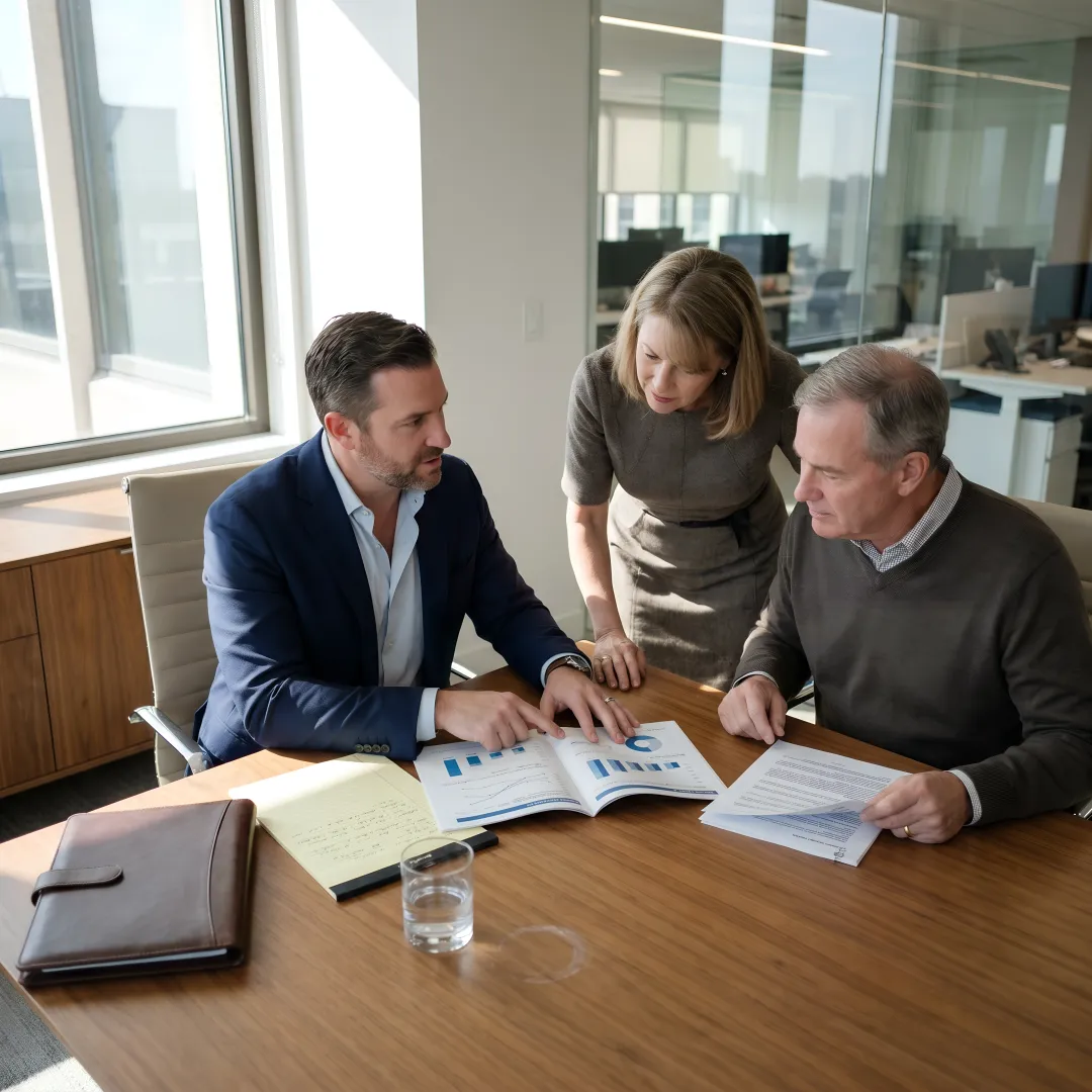 Financial advisor discussing tax and wealth planning