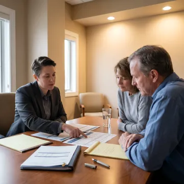 Advisor reviewing a retirement plan with clients