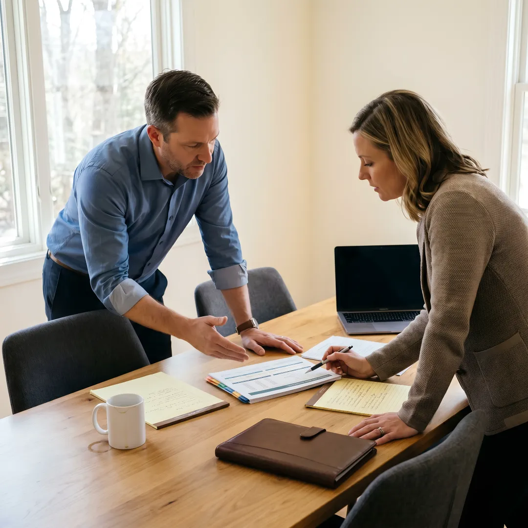 Advisors mapping a business succession planning process