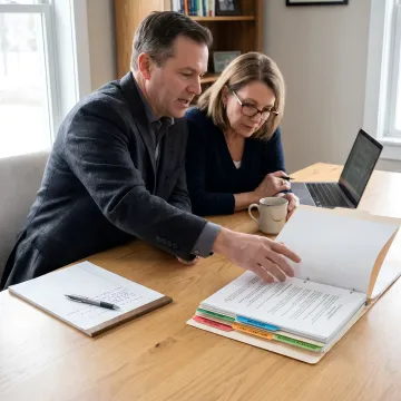 Advisor reviewing long-term care planning documents with business owner