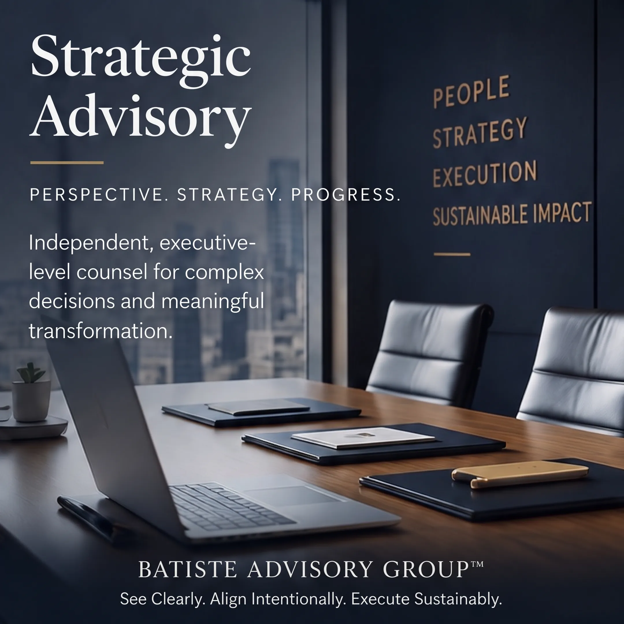 Advisor discussing organizational strategy with healthcare leadership team