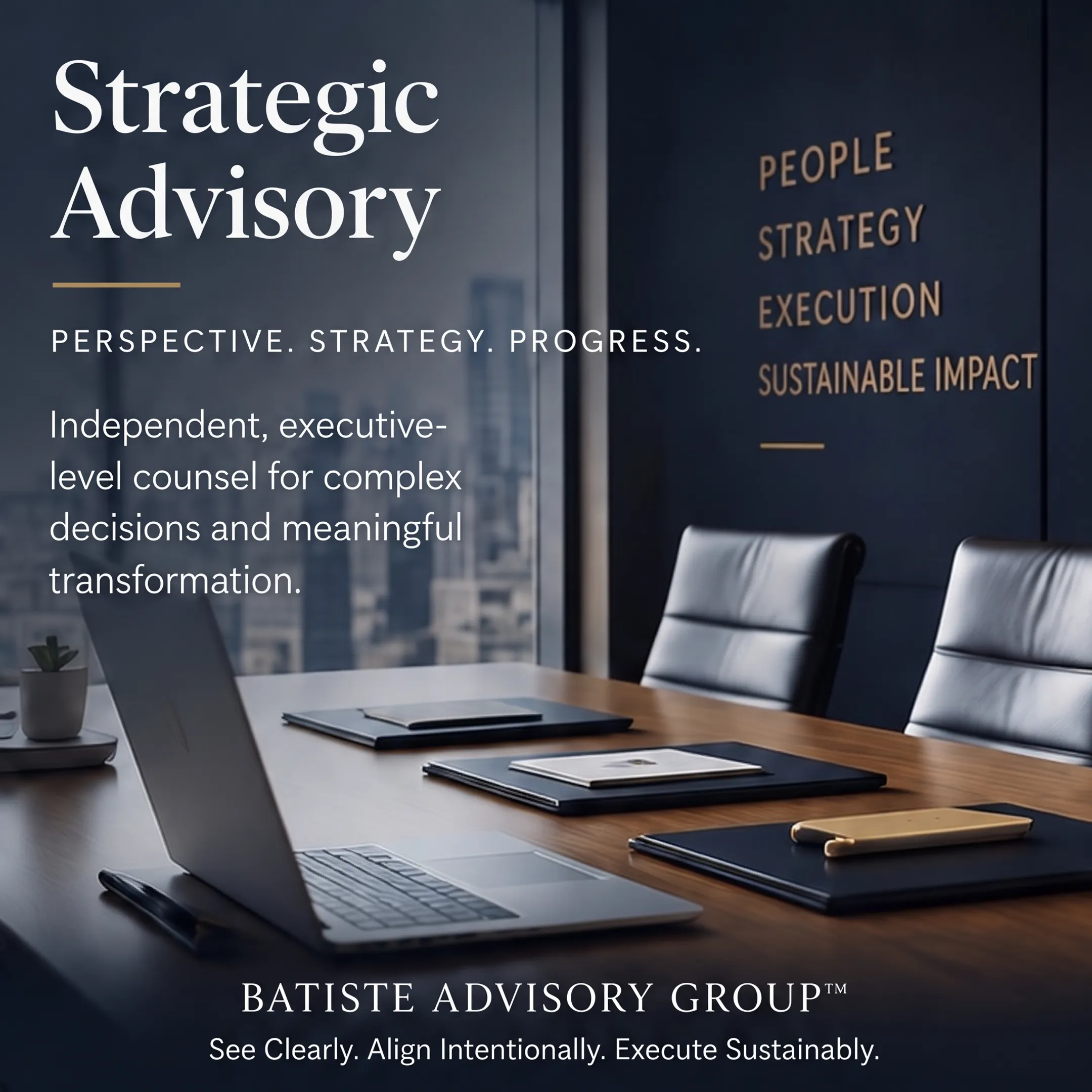 Healthcare executive consulting with organizational leaders in a strategy meeting