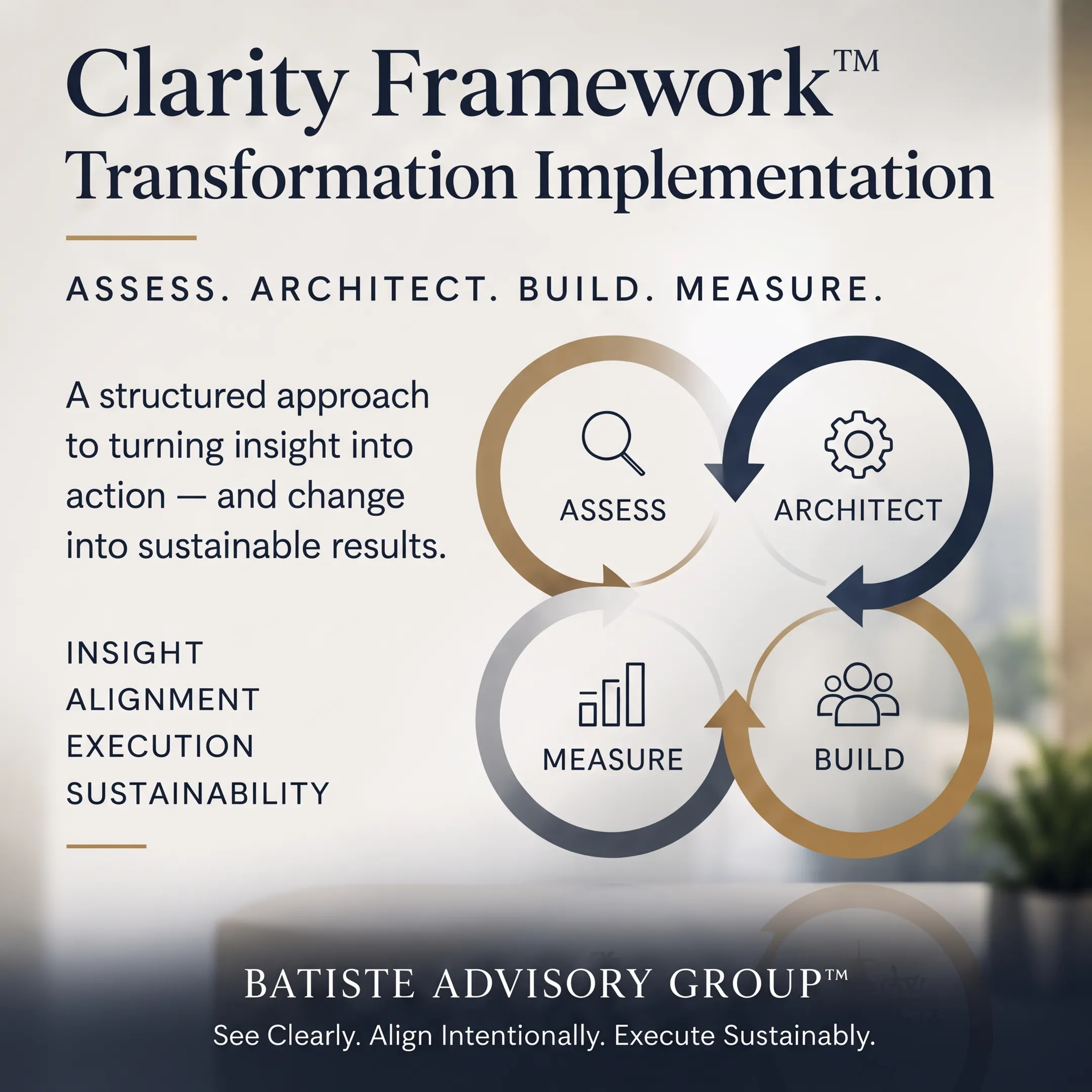 Healthcare executive reviewing a clinical transformation roadmap with organizational leaders