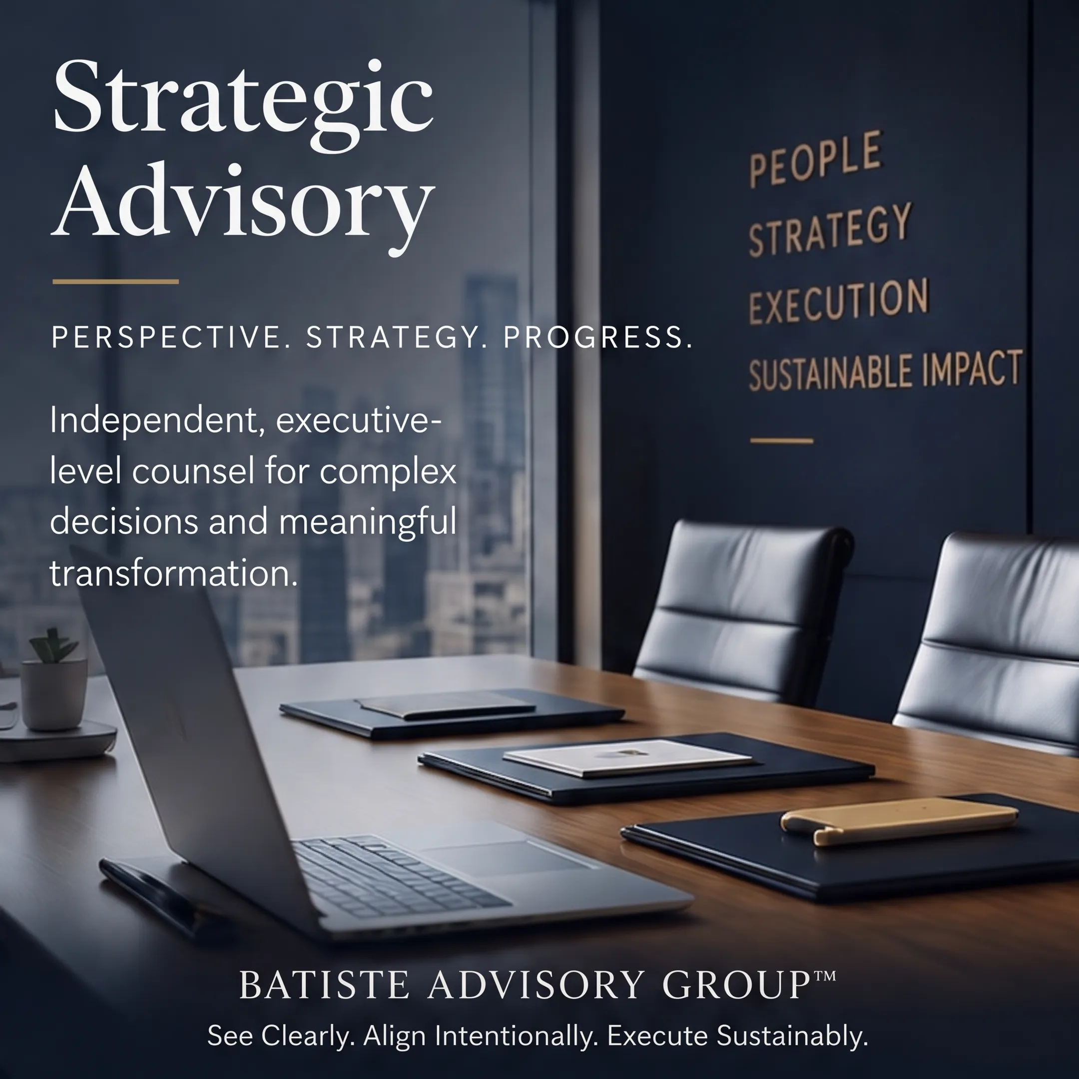 Healthcare transformation advisor presenting organizational strategy to leadership team