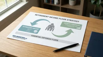 Retiree income floor strategy dividing savings between annuity and investment portfolio