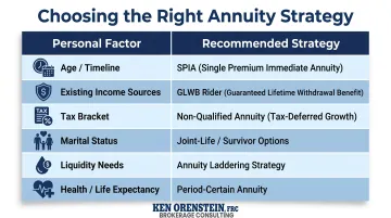 Annuity strategy selection guide matching six personal factors to the right approach