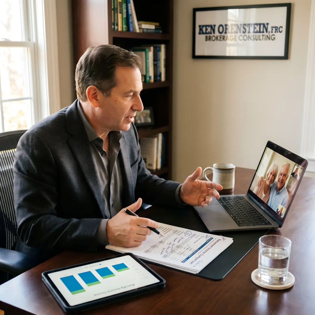 Advisor explaining annuity income strategy